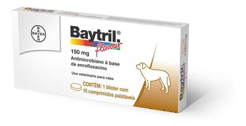 Baytril Flavour Bayer 150mg 10 Comprimidos