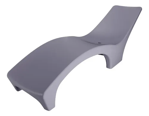 Reposera Reforzada Amalfi Plastico Rotomoldeado Para Pileta - Gris
