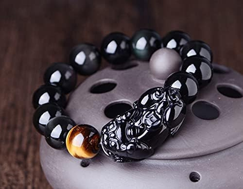 Ttxshyh Pulsera De Obsidiana Negra, Pulsera De Riqueza De Ob