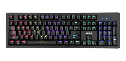 Teclado Gamer Marvo Scorpion Kg916 Qwerty  Blue Inglés Us