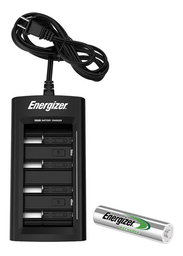 Cargador Universal Pilas Energizer + 4 Pilas Recargables Aaa