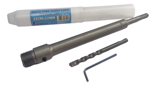 Haste Serra Copo Vídea 25cm Para Martelete Sds Plus C/ Broca