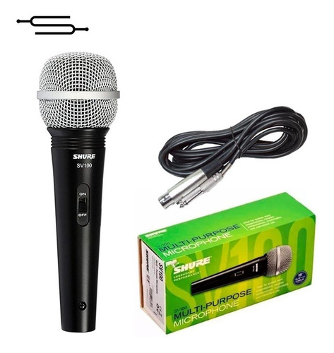 Microfono Dinamico Shure Sv100 Con Swich Encendido + Cable
