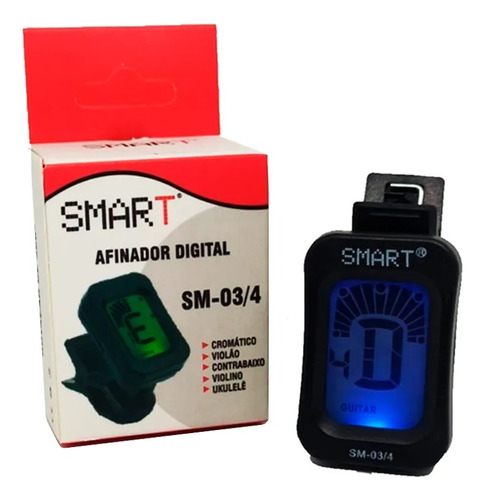 Afinador Digital Smart Sm 03/4 Para Instrumentos De Corda