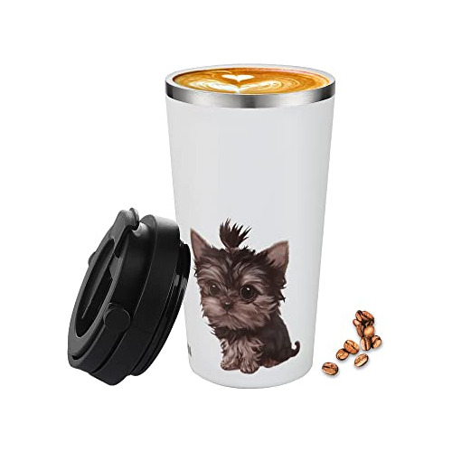 Funkrin Insulated Coffee Mug Tumbler Con Lid Y Straw, 4pjqa