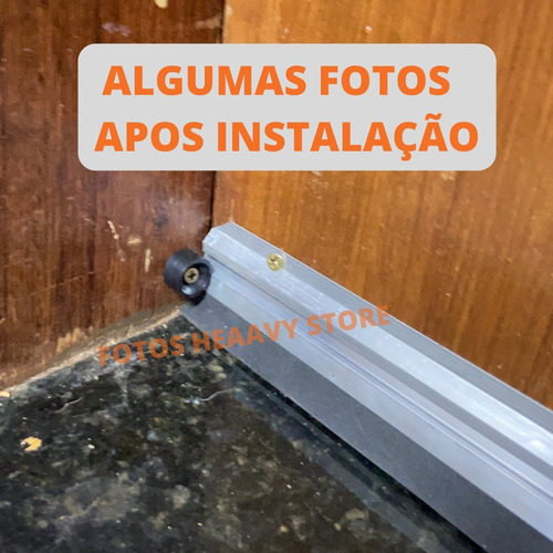 Vedante Porta Em Alumínio Rodinho 80cm Protege Inseto Pó H2o