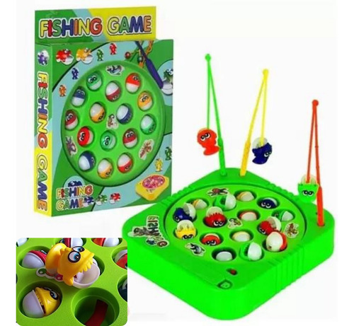 Brinquedo Pescaria Divertida C/ 15 Peixes E 4 Varas + Pilha