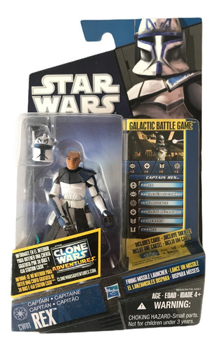 Captain Rex Star Wars Cw01 The Clone Wars 3.75p Capitan 2011