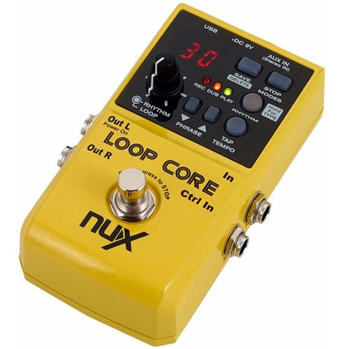 Pedal de efecto NUX Loop Core amarillo