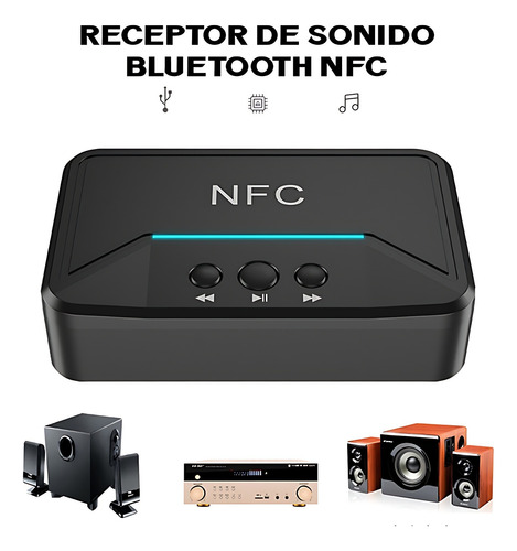 Nfc Bluetooth5.0 Transmisor Receptor Audio Estéreo Adaptador