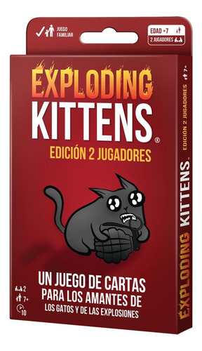 Exploding Kittens Edición 2 Jugadores Juego De Mesa Español