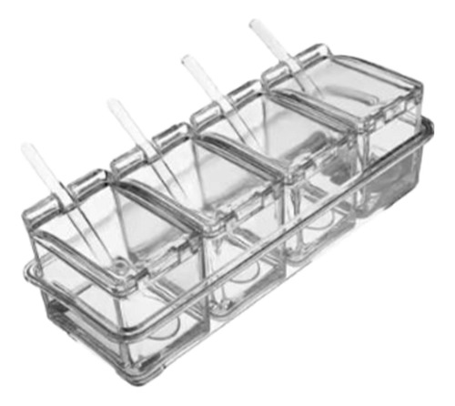Caja De Condimento Transparente Frasco De Sal De AzĂșcar Con