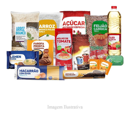 Cesta Básica Completa Alimentos Essenciais - 16 Itens