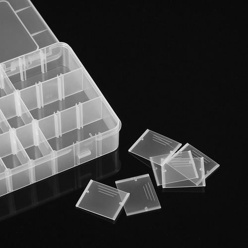 * Caja Organizadora De Joyas De Plástico, 24 Rejillas,