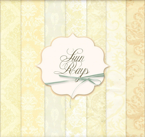 Kit De Papel Digital Shabby Chic Amarillo Sun Rays