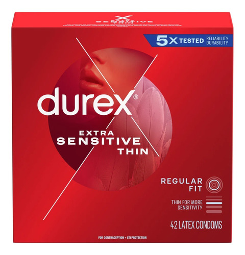 Condones Durex Extra Sensibles Preservativos 24 Piezas