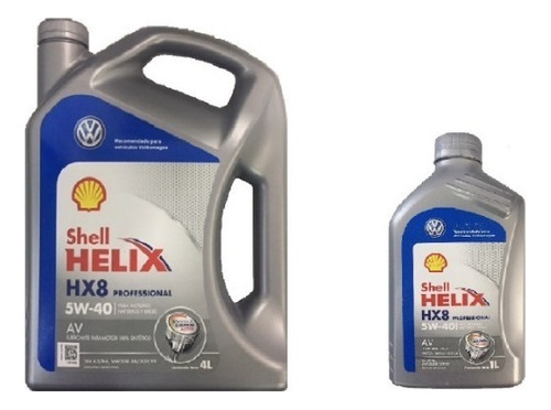 5 Lt Aceite Shell Helix Hx8 5w40 100% Sintético Vw Bora 1.8