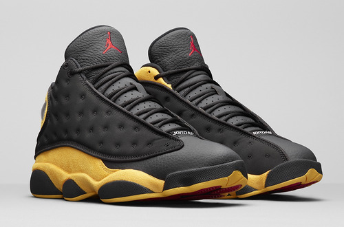 jordan 13 negro con amarillo