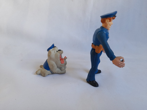 Muñeco Coleccion Locademia De Policia Mahoney Y Perro (Usado)