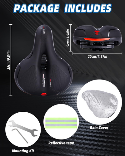 Bicicleta Cubre Asientos Cómodo Sillín Ancho Suave Mojadura