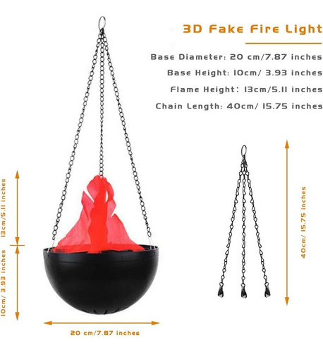 Luz De Llama De Fuego Artificial Para Colgar, Decoración De