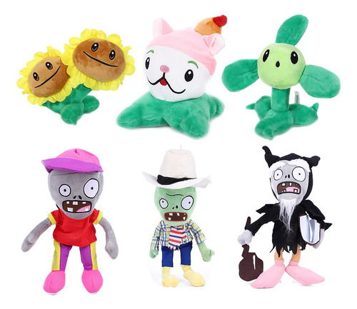 Figuras De Plants Vs. Zombies De 6 Piezas, Pesadas