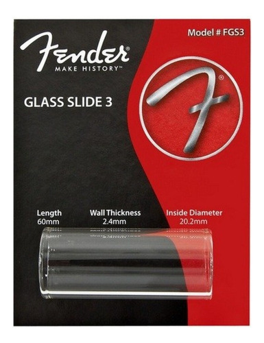 Slide Fender Glass Slide 3 Thick Medium