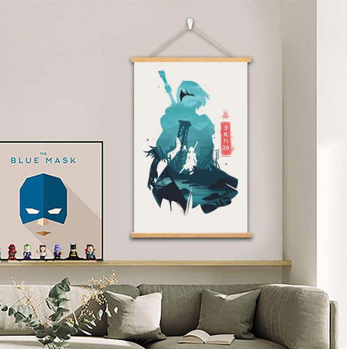 Poster Pergamino 2b Automata Gaming Arte Japones 40x60cm