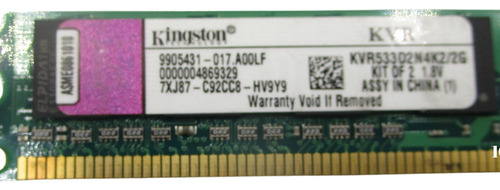 Memoria Ram Kingston Kvr533d2n4k2/2g Ddr2 533 Pc2-4200u (Usado)