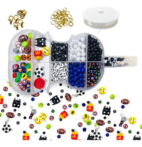 Kit Violão Meninos Miçangas Para Montar Bijuterias Infantis