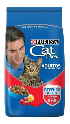 Alimento Cat Chow Defense Plus Multiproteína para gato adulto sabor carne em sacola de 10.1kg