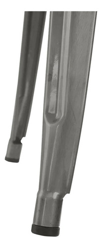 Banco Tolix Silla Alta Vintage Cafeteria Acero Galvanizado Color Plata