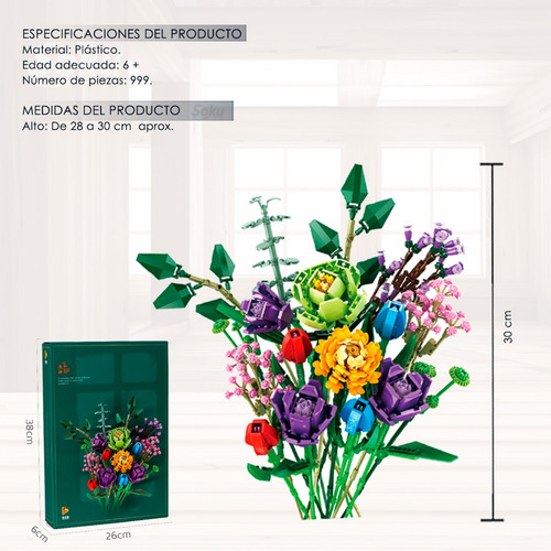 Soku Flores Bosque Esmeralda Bloques Coleccionables Premium