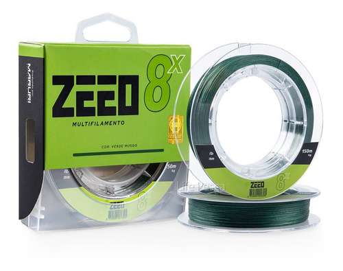 Linha Multifilamento 8x Verde Musgo 0,31mm 150m - Zeeo Cor Verde-musgo