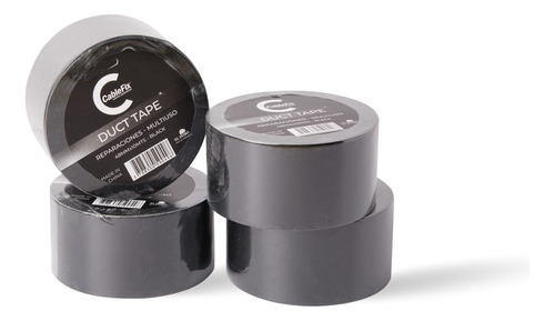 Rollo Cinta Duct Tape 48mm X 10m Tela Negra Pack X72 P