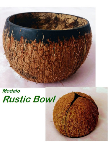 Tazón De Coco (bowl Drcocco) Ecologico 6 Piezas Con Base