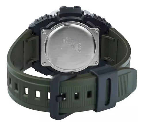 Reloj Casio Mwq-100-3avcf Word Time-negro Negro Negro Verde