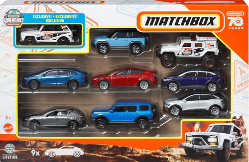 Matchbox Cars, Juego De 9 Camiones De Juguete Fundidos A Pre