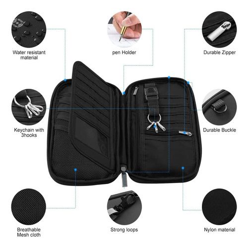 Organizador De Pasaportes De Viaje Funda For Teléfono Azul