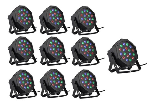 Pack10 Proyector Led Rgb Dmx Luces Disco Luz Fiesta Rgb 1411