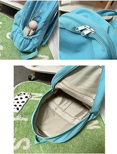 Explosión Del. 2023 Mochila Escolar De Colores Sólidos Sencillos For Niñas Color Amarillo