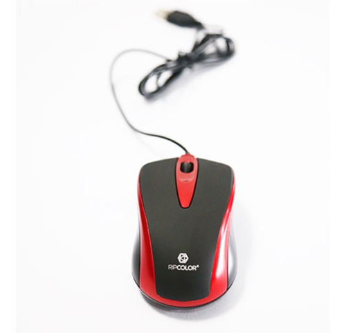 Mouse Óptico Rip Color Rp-b0601 Negro Y Rojo