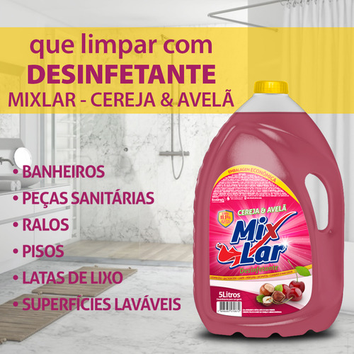 Desinfetante Uso Geral Mix Lar Cereja E Avelã - 5l