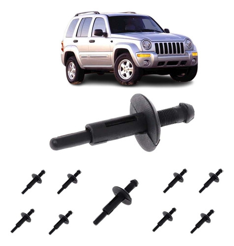 Kit Clip Remache Guardabarro, Polvo Jeep Cherokee Liberty Kj