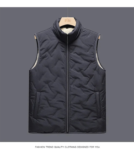 Colete De Algodão Forrado De Lã De Inverno Para Homem, Jaque