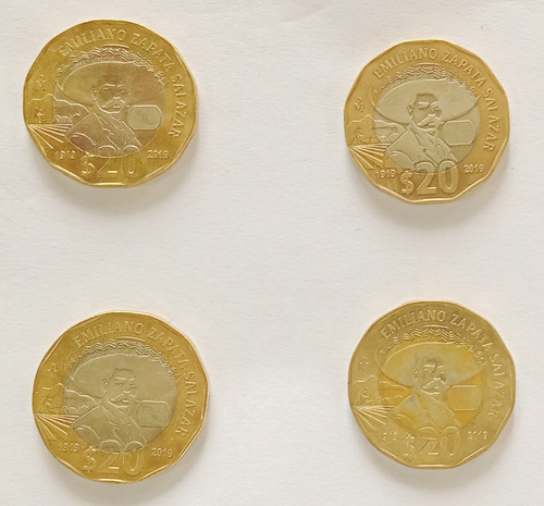 Moneda De $20 Pesos De Emiliano Zapata Salazar