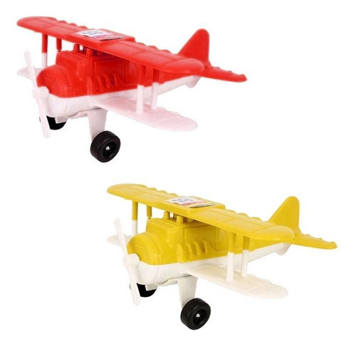 Kit 48 Peças Avião Teco Teco Brinquedo Colorido Brincadeira