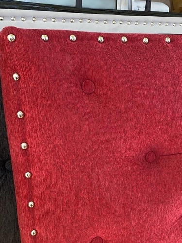 Imagen 4 de 10 de Respaldo De Sommier De 1.40 Con Tachas De Chenille Y Pana