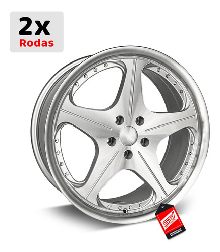 Par Roda Super Star Aro 19x8.5 5x114 Offset 32 Prata