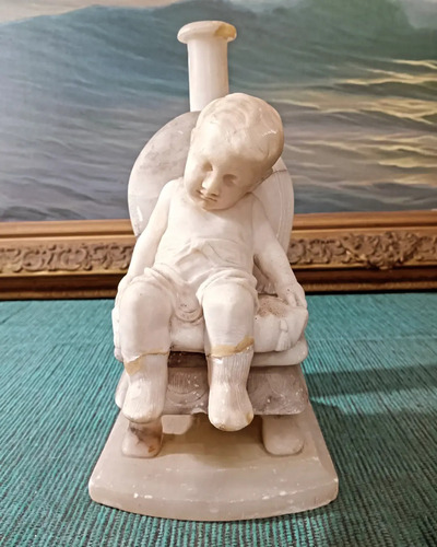 Antigua Escultura De Alabastro (Usado)